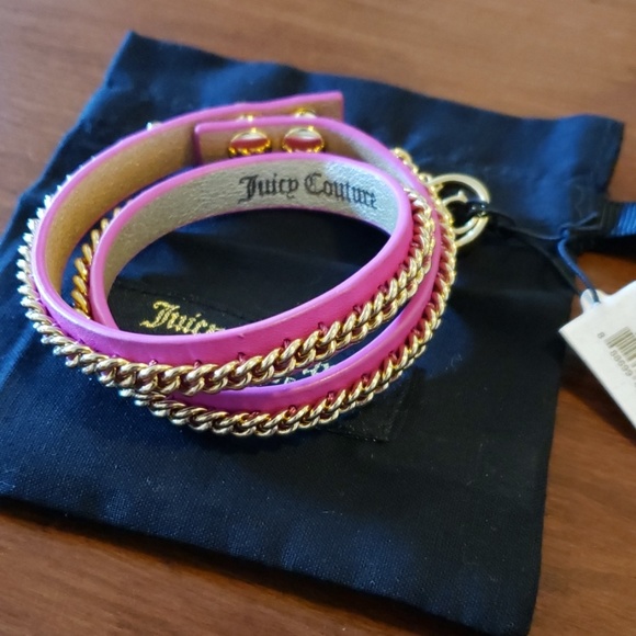 Juicy Couture Jewelry - Juicy leather & chain wrap bracelet Juicy Couture Jewelry - Juicy leather & chain wrap bracelet